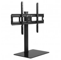 Maclean MC-386 Universal TV Stand Base for Cabinet Dresser Table Desk 32" - 75" 40kg VESA 35° Rotating Temepred Glass Adjustable