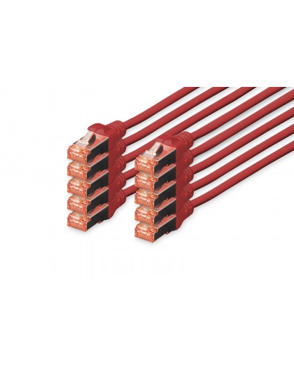 Digitus CAT 6 S/FTP patch cord, 10 units