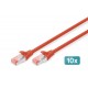 Digitus CAT 6 S/FTP patch cord, 10 units