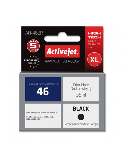 Activejet AH-46BR Ink (replacement HP 46 CZ637AE Premium 35 ml black)