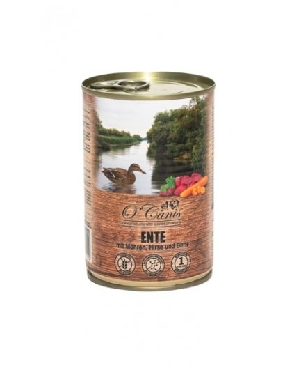 O'CANIS canned dog food- wet food- duck, millet and carrots - 400 g