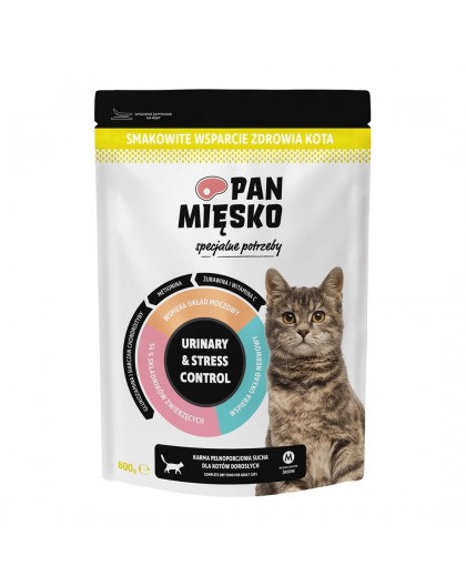PAN MIĘSKO Urinary & Stress Control Turkey - dry cat food - 800g
