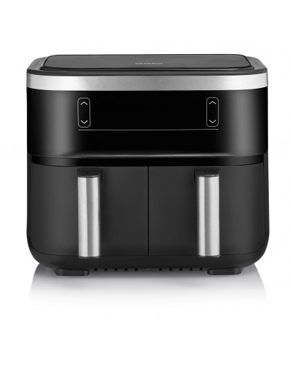 Severin FR 2453 fryer Double 3.25 L Stand-alone 2850 W Hot air fryer Black, Silver