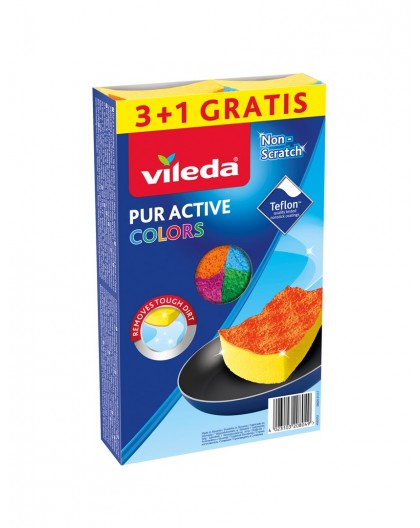 Sponge Vileda Pur Active Colors 4 pc(s)