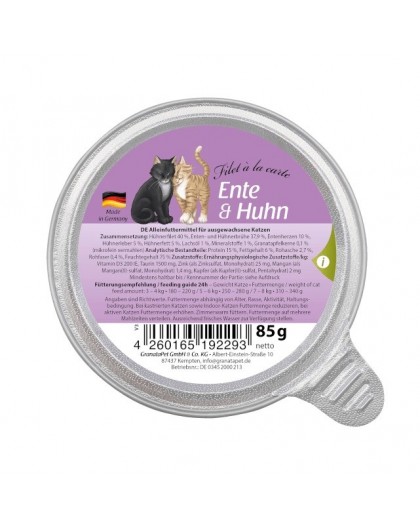 GRANATAPET Filet á la carte Duck with chicken - wet cat food - 85g