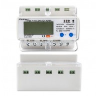 Qoltec 50883 Three phase electronic energy consumption meter for DIN rail | Wi-Fi | TUYA | 400V | LCD