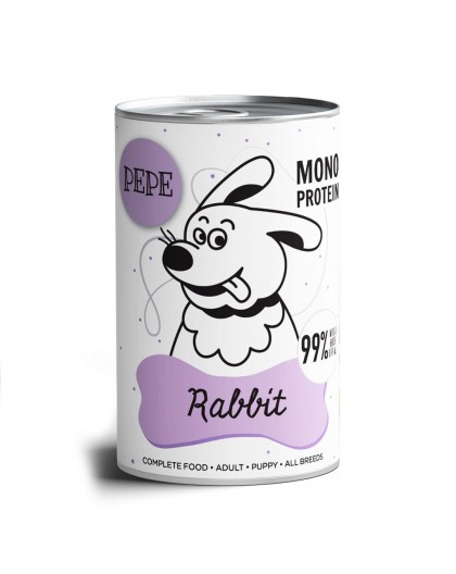 PAKA ZWIERZAKA Pepe Rabbit - wet dog food - 400g