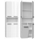 Topeshop NEL 1K DK BPOŁ bathroom storage cabinet White