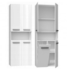 Topeshop NEL 1K DK BPOŁ bathroom storage cabinet White