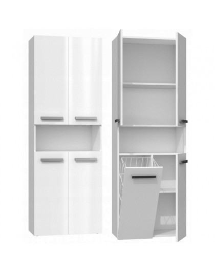 Topeshop NEL 1K DK BPOŁ bathroom storage cabinet White