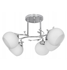 Classic chandelier pendant ceiling lamp Activejet IRMA nickel 5xE27 for living room