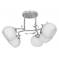 Classic chandelier pendant ceiling lamp Activejet IRMA nickel 5xE27 for living room