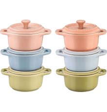 Set 6x Mini Cocotte round 10 cm, multicolor