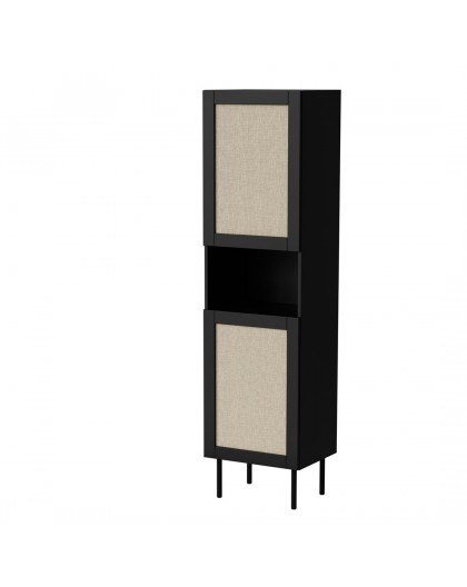 Cabinet JUTA 50x39.5x190 black + linol calabria
