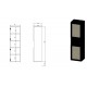 Cabinet JUTA 50x39.5x190 black + linol calabria