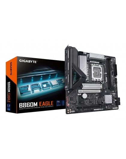 GIGABYTE B860M EAGLE Motherboard - Intel Core Ultra Series CPUs, 6+1+2+1 Phases VRM, up to 9066MHz DDR5, 1xPCIe 5.0 + 1xPCIe 4.0