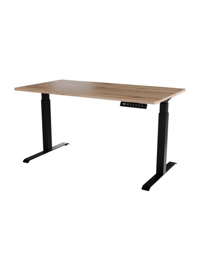 Desk with electric height adjustment MOON LONG 150x80x72-120 black/wotan