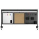 Ergo Office desk divider / organizer, max load 10kg, white and cork board, width 1250mm, black,ER-300 B