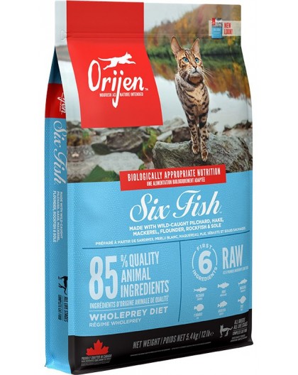 ORIJEN Six Fish Cat - dry cat food - 5,4kg