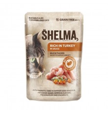SHELMA Rich in turkey in sauce - wet cat food - 85g