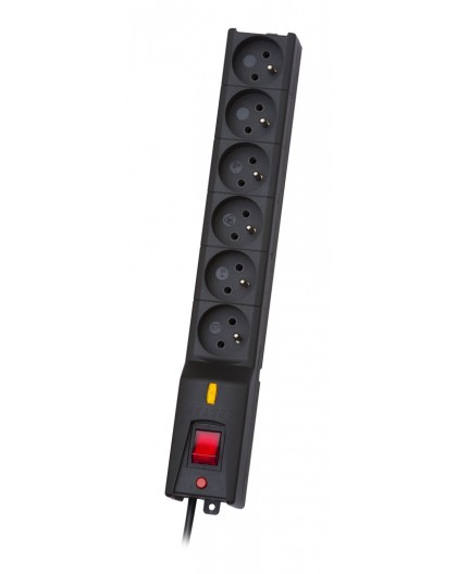 LESTAR LX 610 G-A, surge protector, 1.5m, black 6 AC outlet(s) 230 V