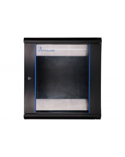 Extralink Rackmount cabinet 12U 600x450 Black wall mounted