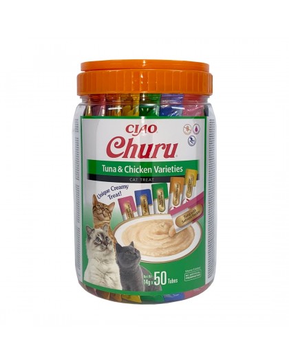 INABA Churu Varieties Chicken and tuna - cat treats - 50 x 14g