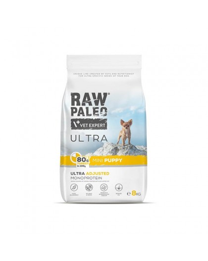 RAW PALEO Ultra Mini Puppy Turkey - dry food for puppies - 8 kg