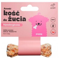 AZANKI Hypoallergenic bone made of deer skin with rabbit and probiotic Puppy - dog treat - 10 cm