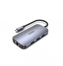 UNITEK uHUB N9+ Wired USB 3.2 Gen 1 (3.1 Gen 1) Type-C Grey