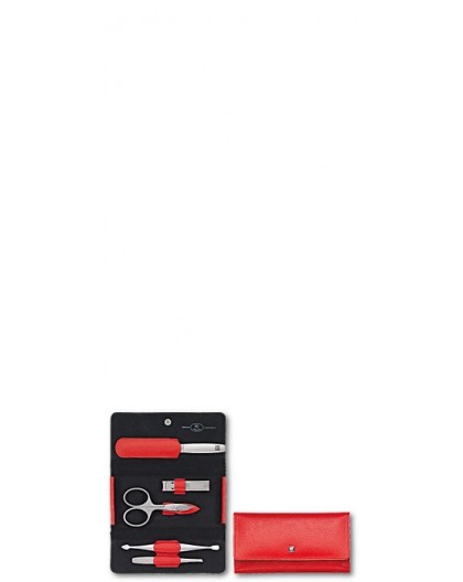 Zwilling Twinox Manicure Set – 5 pcs Leather Pouch - Red