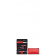 Zwilling Twinox Manicure Set – 5 pcs Leather Pouch - Red