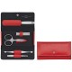 Zwilling Twinox Manicure Set – 5 pcs Leather Pouch - Red