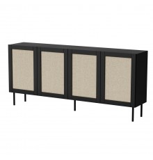 JUTA 4D chest of drawers 4D 200x39,5x90 black + linol calabria
