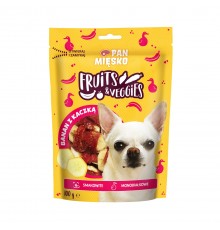 PAN MIĘSKO Fruits & Veggies Banana with duck - dog treat - 100g