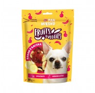 PAN MIĘSKO Fruits & Veggies Banana with duck - dog treat - 100g