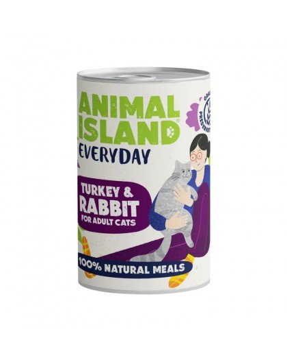 ANIMAL ISLAND Everyday Turkey and rabbit - wet cat food - 400g
