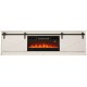 RTV GRANERO + fireplace cabinet 200x56.7x35 white/gloss white