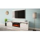 RTV GRANERO + fireplace cabinet 200x56.7x35 white/gloss white