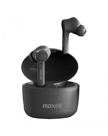 Maxell Bass 13 Sync Up Wireless Bluetooth In-Ear Headphones with Charging Case Black