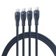 Baseus Flash Series Type C to C+C+C fast charging cable 480 Mbps Blue