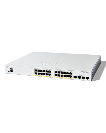 Cisco Catalyst 1200-24FP-4G Smart Switch, 24 Port GE, Full PoE, 4x1GE SFP, Limited Lifetime Protection (C1200-24FP-4G)