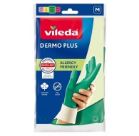 Vileda Dermo Plus ‘M’ Gloves Green Cotton, Nitrile