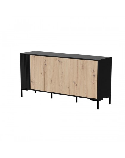 Cama MERCI chest of drawers 151 x 40 x 74 cm black/artisan oak