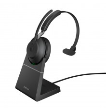 Jabra Evolve2 65 USB-A UC Mono with Charging Stand - Black