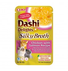 INABA CAT Dashi Delights Siidine Puljong Kanaga ja Lõhega - kasside maius - 40g