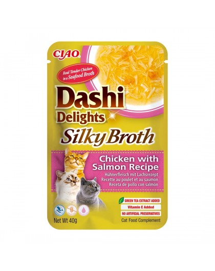 INABA CAT Dashi Delights Silky Broth Chicken with Salmon - cat treat - 40g