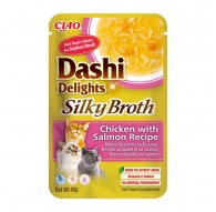 INABA CAT Dashi Delights Siidine Puljong Kanaga ja Lõhega - kasside maius - 40g