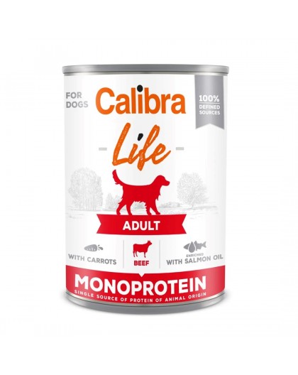 CALIBRA Adult Beef with carrots - wet dog food - 400g