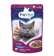 PREVITAL Veal in gravy - wet cat food - 100g